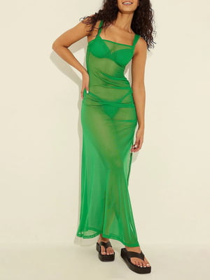 Платье зеленое пляжное | 6287427