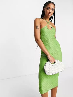 Сукня зелена з візерунком | 6287728