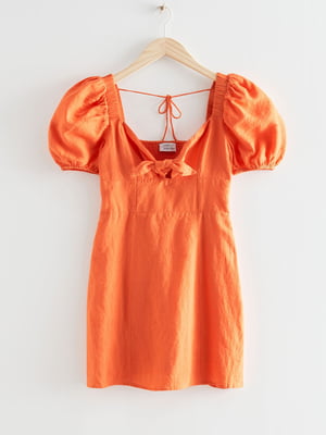 Платье А-силуэта оранжевое | 6287820