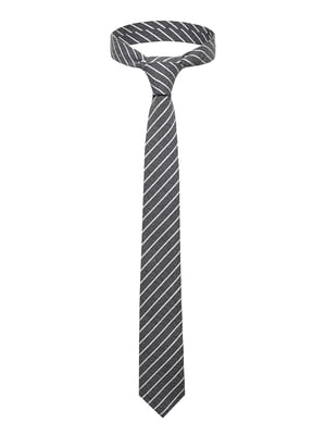 Краватка сіра у смужку «Корпорація» | 6288130
