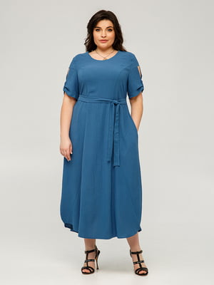 Сукня А-силуету синя "Патриція" | 6293344