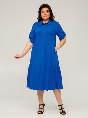 Сукня-сорочка синя "Світлана" | 6293350