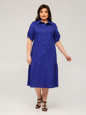 Сукня-сорочка кольору електрик "Світлана" | 6293353