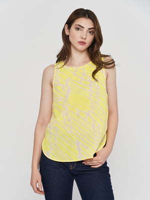 Блуза желтая в принт | 6293510