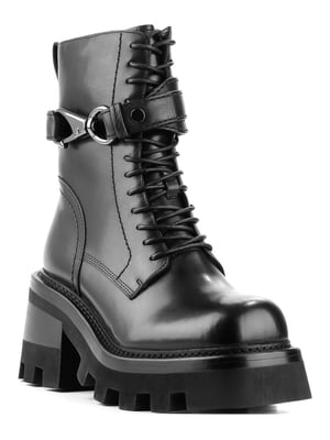 Ботинки кожаные черные | 6291339