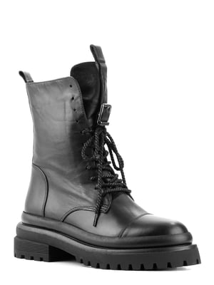 Ботинки кожаные черные | 6291345