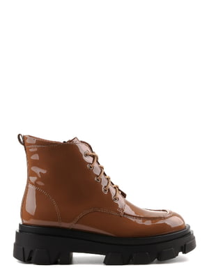 Ботинки лаковые коричневые | 6292140