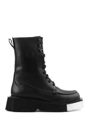 Ботинки кожаные черные | 6292152