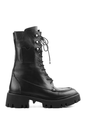 Ботинки черные кожаные | 6292192