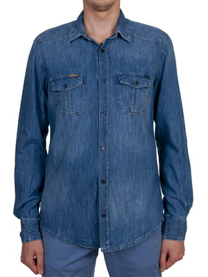 Сорочка джинсова синя | 6296012