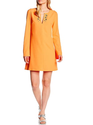 Платье А-силуэта оранжевое | 6296535