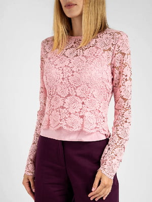 Блуза розовая с узором | 6297107