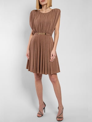 Сукня А-силуету коричнева | 6297443