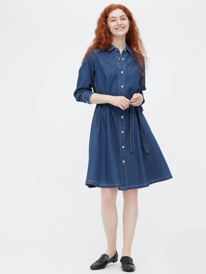 Сукня-сорочка синя | 6298345
