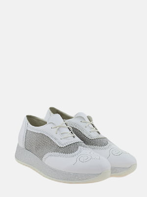 Кросівки біло-сріблясті | 6299114