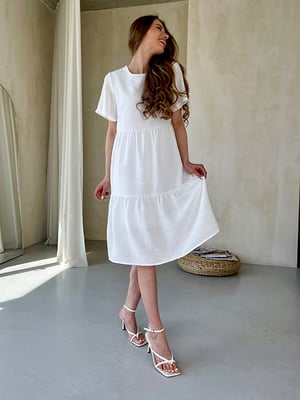 Платье А-силуэта белое | 6301098