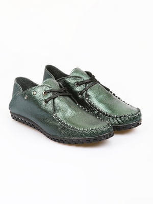 Туфли кожаные зеленые | 6301541