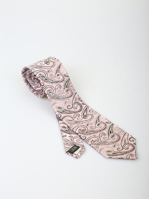 Краватка рожева з принтом | 6301751