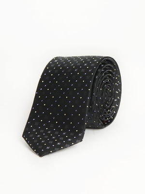 Краватка чорна в горошок | 6301704