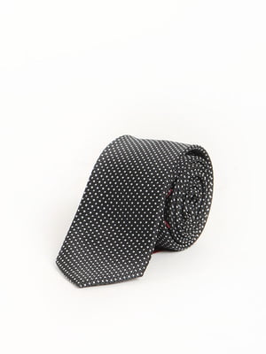 Краватка чорна в горошок | 6301758