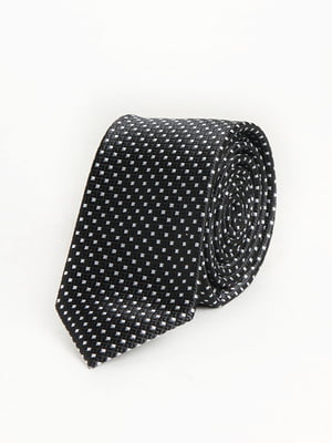 Краватка чорна в горошок | 6301764