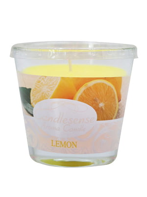 Свеча ароматизированная Decor в стакане Lemon 80*90 (30 ч) | 6305045