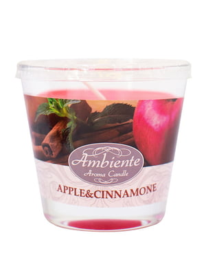 Свеча ароматизированная Decor в стакане Apple&Cinnamon 80*90 (30 ч) | 6305047