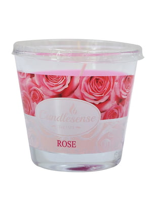 Свеча ароматизированная Decor в стакане Rose 80*90 (30 ч) | 6305055