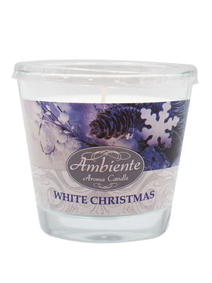 Свеча ароматизированная Decor в стакане White Christmas 80*90 (30 ч) | 6305056