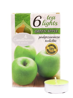 Свічка-пігулка ароматизована Green Apple (4,5 год, 6 шт.) | 6305328