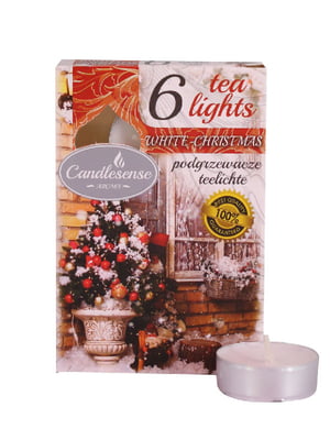 Свічка-пігулка ароматизована White Christmas (6 шт., 4,5 год.) | 6305334