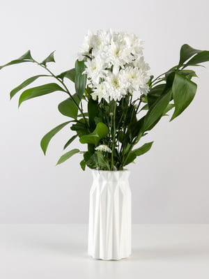 Ваза для квітів декоративна біла (18 см) | 6305908