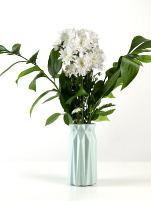 Ваза для квітів декоративна блакитна (18 см) | 6305914