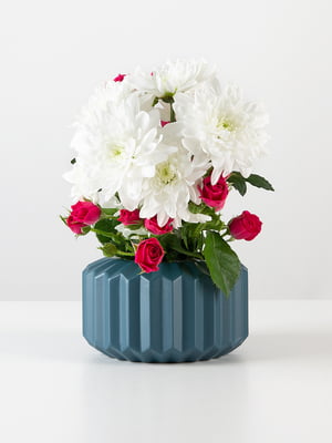 Ваза для квітів декоративна синя (7 см) | 6305929