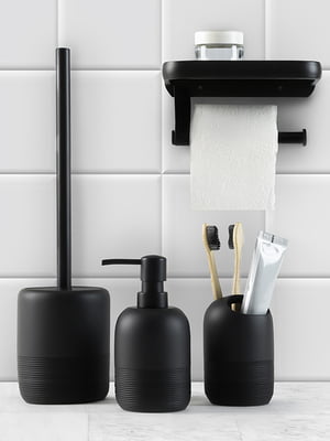 Набор для ванны: держатель для бумаги, ершик, диспенсер и подставка для щеток | 6306011