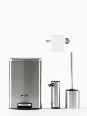 Набор для ванны: держатель для бумаги, ершик, диспенсер и ведро для мусора (5 л) | 6306015
