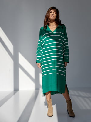 Сукня зелена в смужку | 6306193