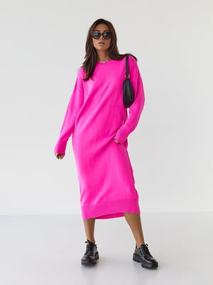 Платье-свитер розовое | 6306210