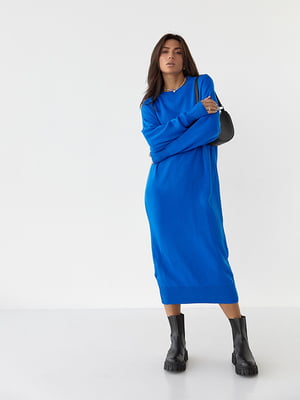 Платье-свитер синее | 6306211