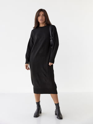 Платье-свитер черное | 6306212