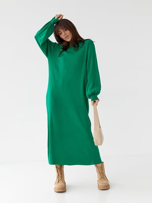 Платье-свитер зеленое | 6306603