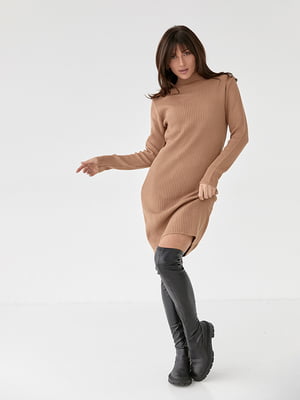 Платье-свитер светло-коричневое | 6306642