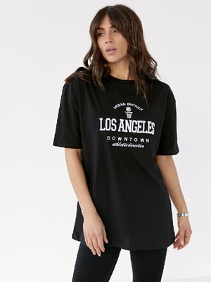 Футболка черная с надписью Los Angeles | 6307181