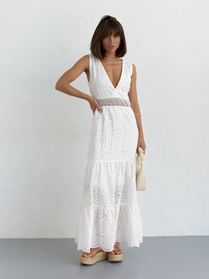 Платье А-силуэта белое | 6307847