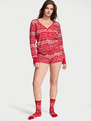 Пижама: пуловер и шорты | 6324043