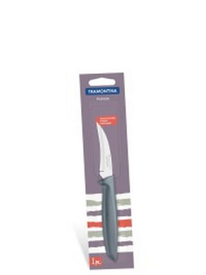 Нож TRAMONTINA PLENUS grey нож шкуросъемный 76мм инд.блистер | 6308587