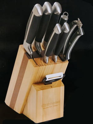 Набор ножей на деревянной подставке 9 предметов | 6309280