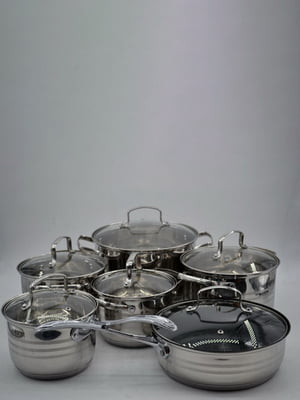 Набір посуду з нержавіючої сталі 12 предметів | 6309472