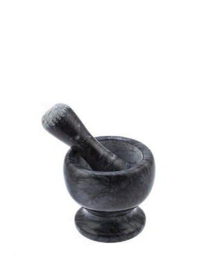 Ступка каменная с пестиком черного цвета Н 110 мм ; D 100 мм | 6309675