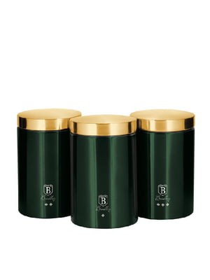 Набір ємностей для зберігання 3 предметів Haus Emerald Collection | 6310108